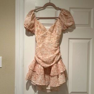 Orange floral dress